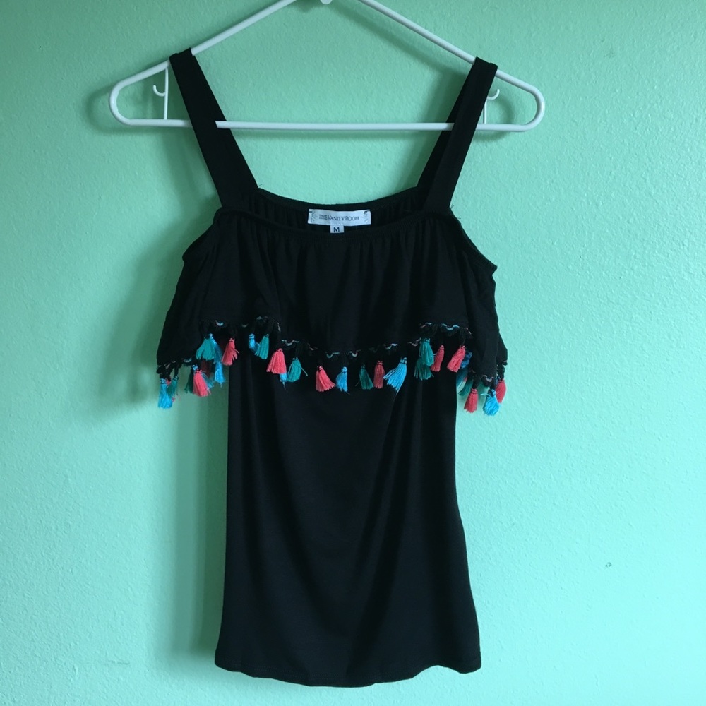 Vanity Room Tassel Popover Shirt